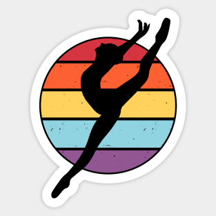 gymnast girl, dancer silhouette Sticker